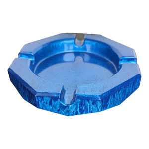 Epoxy Ashtray Custom Metallic Blue